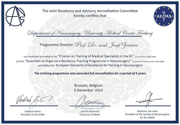 JRAAC Certificate 2014