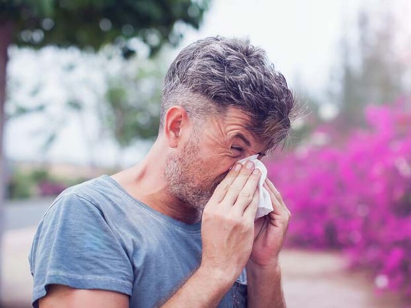 Spring also marks the start of the pollen season. Many allergy sufferers react with a runny nose, sneezing or itchy eyes
