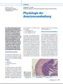Physiologie der Anastomosenheilung.