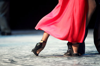 Tänzerin mit rotem Kleid