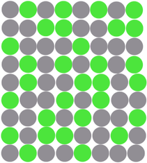 Droplets with or without green fluorescence