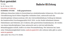 BZ-Artikel zu PAIN2020