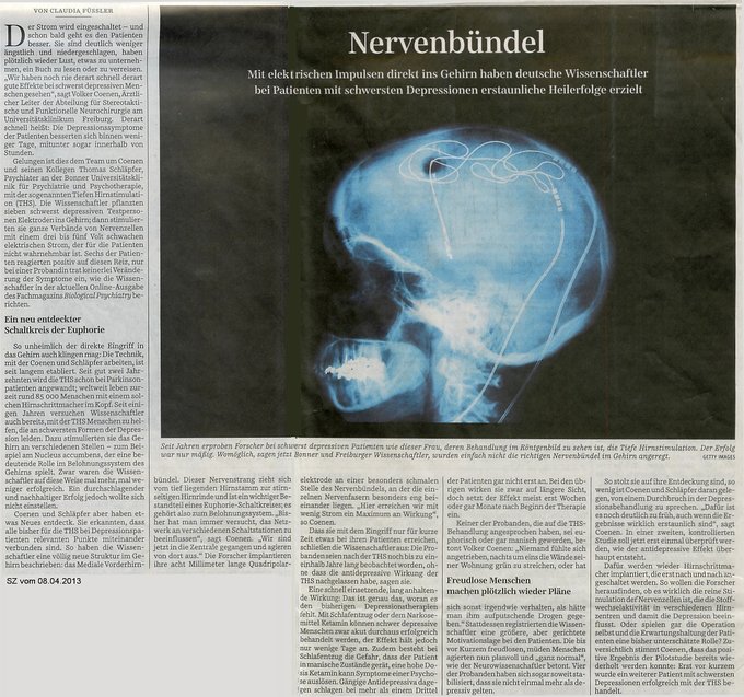 Artikel in der SZ vom 08.04.2013 'Nervenbündel'